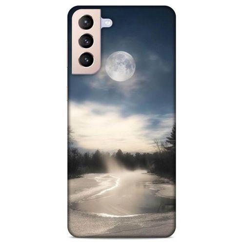 Lopard Samsung Galaxy S21 Plus Uyumlu Kılıf Gece'S (27) Tasarımlı Kılıf Dolunay