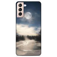 Lopard Samsung Galaxy S21 Plus Uyumlu Kılıf Gece'S (27) Tasarımlı Kılıf Dolunay