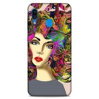 Lopard Samsung Galaxy A30 Uyumlu Kılıf Sürreal Yüzler ♀ (40) Fit Silikon Kılıf Desenli