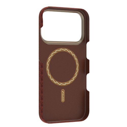 Apple iPhone 17 Pro Max Kılıf M-safe Şarj Özellikli Raptic Aramid Skin Origin Serisi Karbon Kapak