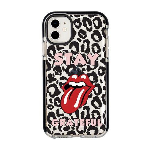 iPhone 12 Mini Stay Grateful Desenli Candy Bumper Silikonlu Telefon Kılıfı