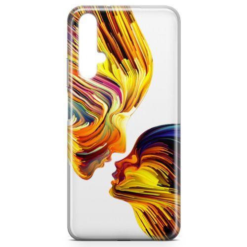 Honor View 20 Kılıf Yüzyüze Arka Kapak Koruma Desenli Full Koruyucu