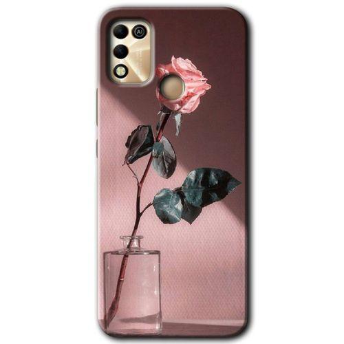 İnfinix Hot 11 Play Kılıf HD Desen Baskılı Arka Kapak - Retro Gül