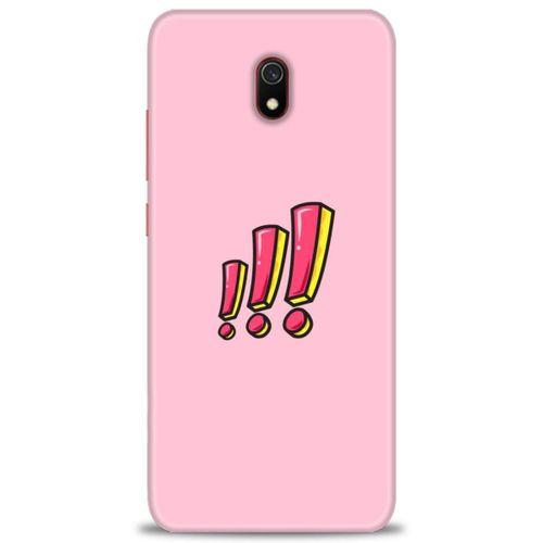 Xiaomi Redmi 8A Kılıf HD Baskılı Kılıf - Ünlem + Tam Ekran Koruyucu