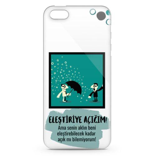 Apple iPhone 5 Kılıf Eleştriye Açığım Arka Kapak Koruma Desenli Full Koruyucu