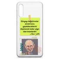 Samsung Galaxy A50 Kılıf Caps Steve Jobs Arka Kapak Koruma Desenli Full Koruyucu