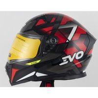 SEVGENT Kask Çenesi Açılır Gözlüklü Evo Kırmızı-Gri-Siyah 90601 -M-