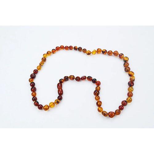 Günbatımı  Doğal Kesim Damla Kehribar Yetişkin Kolye