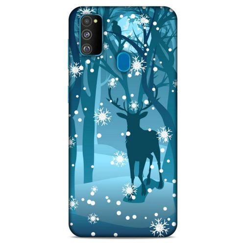 Samsung Galaxy M30s Kılıf Snowix (28) Arka Kapak Mavi Koyu