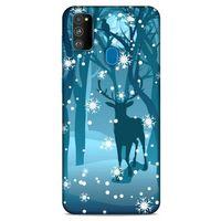 Samsung Galaxy M30s Kılıf Snowix (28) Arka Kapak Mavi Koyu