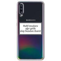 Galaxy A50 Kılıf HD Yazı Baskılı Silikon Arka Kapak - Yazı 2