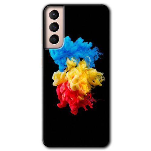 Samsung Galaxy S21 Plus Kılıf HD Desen Baskılı Arka Kapak + Temperli Cam - Black 1