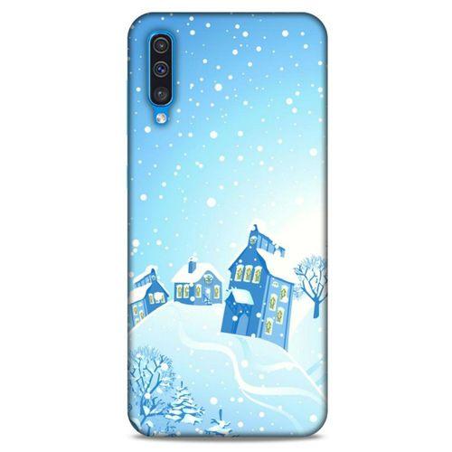 Samsung Galaxy A50 Kılıf Snowix (24) Darbe Emici Kılıf Beyaz Mavi