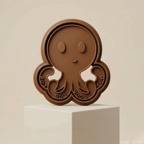 Sevimli Ahtapot Hamur Şekillendirici Kurabiye Kalıbı Oyun Hamuru Kalıbı 9 cm