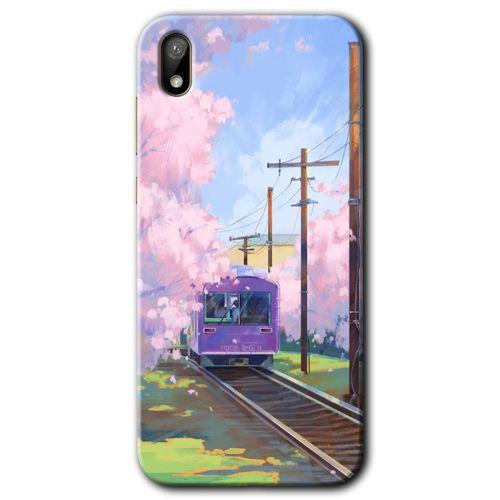 MRCİLETİSİM Huawei Y5 2019 Kılıf HD Desen Baskılı Arka Kapak + Temperli Cam - Rails Paint