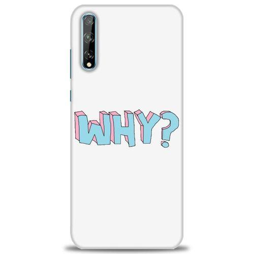 Huawei P Smart S Kılıf HD Baskılı Kılıf - Why + Tam Ekran Koruyucu