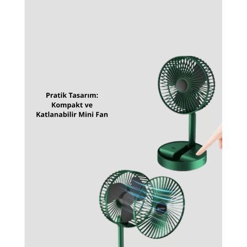 Katlanabilir Mini Fan – 3 Kademeli Soğutma, Şarjlı