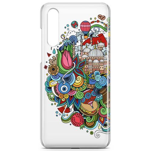 Huawei P20 Pro Kılıf İstanbul Hatırası Arka Kapak Koruma Desenli Full Koruyucu
