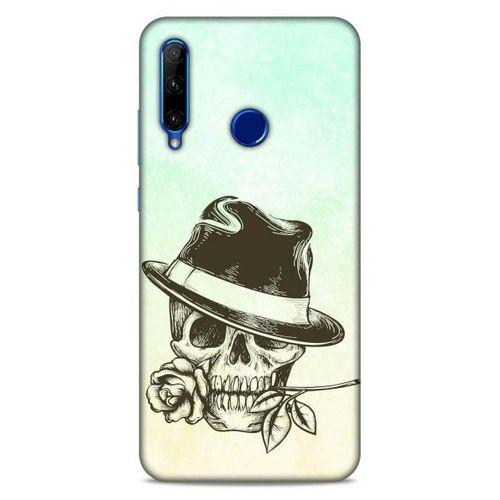 Lopard Huawei Y6P Uyumlu Kılıf Tattoo's (23) Ultra Koruma Kılıfı Çiçekli İskelet