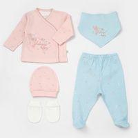 Bibaby Bibaby Biorganic Always Happy 5'Li Hastane Çıkış Seti 62343 Gül Kurusu Mint