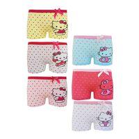 Dode Flora Neyl Kız Çocuk Karışık Kedicik Desenli Likralı Pamuklu 6 Lı Paçalı Boxer