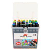 STİLO ÇİFT UÇLU PREMİUM AKRİLİK MARKER PP KUTU 48 Renk
