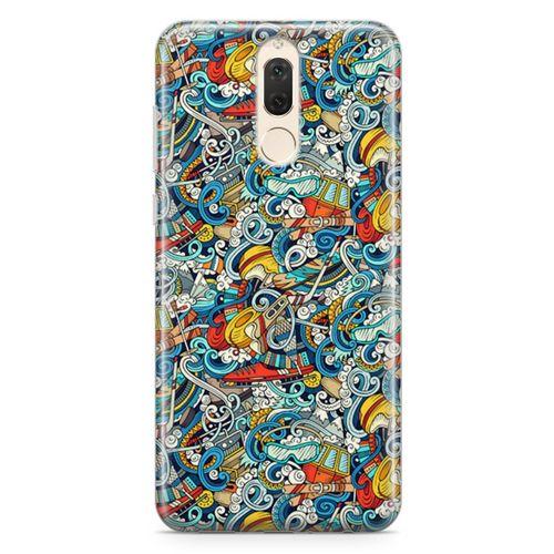 Huawei Mate 10 Lite Kılıf Uludağ Doodle Arka Kapak Koruma Desenli Full Koruyucu