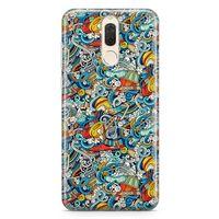 Huawei Mate 10 Lite Kılıf Uludağ Doodle Arka Kapak Koruma Desenli Full Koruyucu
