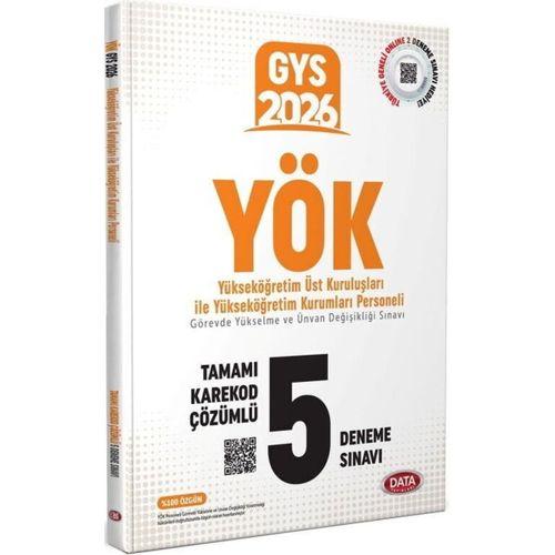 YÖK Üst Kuruluşları ile YÖK Personeli GYS Tamamı Çözümlü 5 Deneme Sınavı Data Yayınları