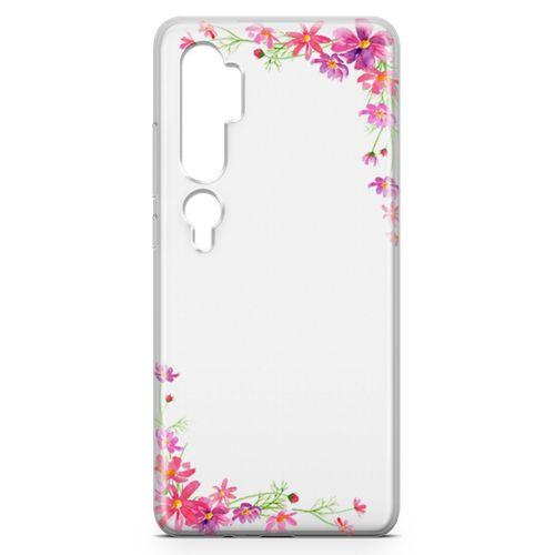 Xiaomi Mi Note 10 Kılıf Akdeniz Çiçekleri Arka Kapak Koruma Desenli Full Koruyucu