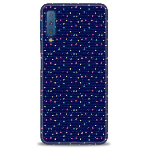 Samsung Galaxy A7 2018 Kılıf HD Baskılı Kılıf - Gökyüzü Çizimi + Tam Ekran Koruyucu