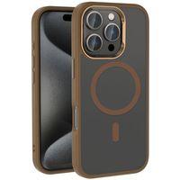 Apple iPhone 16 Pro Max Kılıf M-safe Şarj Özellikli Parlak Kamera Çerçeveli Zore Kost Kapak
