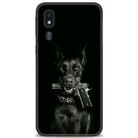 Samsung Galaxy A2 Core Kılıf HD Baskılı Kılıf - Tabanca ve Köpek + Tam Ekran Koruyucu