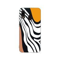 Samsung A30 Modern Art Premium Silikonlu Siyah Telefon Kılıfı