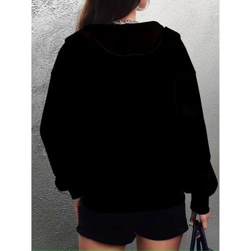 Kadın Uzun Kollu Kapşonlu Fermuarlı önden Cep Detaylı şardonlu Iki Iplik Ceket