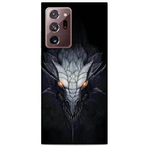 Samsung Galaxy Note 20 Ultra Kılıf Dragons (13) Silikon Kap Gri Ejderha