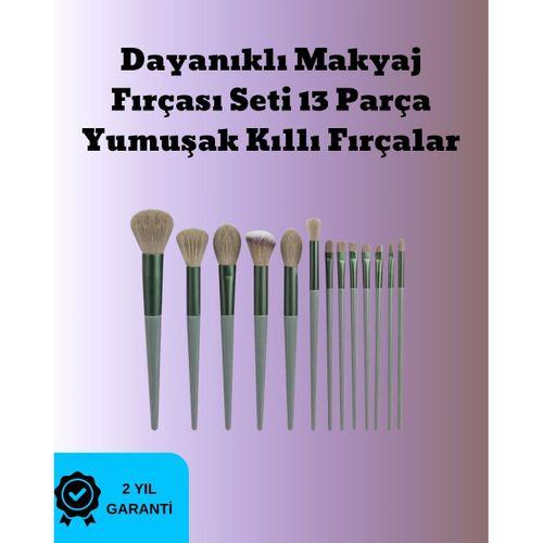 Toz Ve Krem Ürünler İçin Güçlü Tutucu Yumuşak Kıllı Makyaj Fırça Takımı 13 Parça
