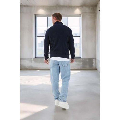 Selanik Örme Yarım Fermuar Erkek Sweatshirt - Lacivert