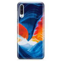 Samsung Galaxy A50 Kılıf Turuncu Kanyon Arka Kapak Koruma Desenli Full Koruyucu