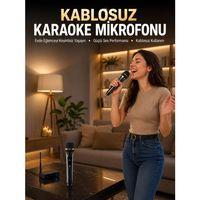 Profesyonel Kablosuz Mikrofon Seti Çift Mikrofonlu