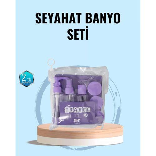 Taşınabilir 5’li Seyahat Banyo Seti Şampuanlık Sprey Krem Kutusu