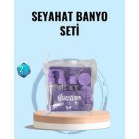 Taşınabilir 5’li Seyahat Banyo Seti Şampuanlık Sprey Krem Kutusu