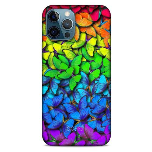 Apple iPhone 12 Pro Max Kılıf Kelebek Etkisi (4) Koruma Kılıfı Yeşil Kırmızı