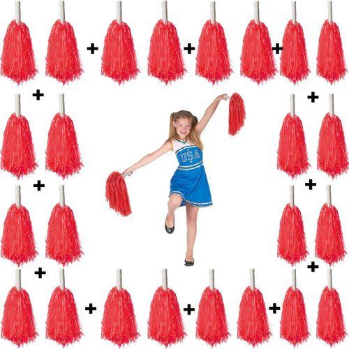 Kırmızı Gösteri Ponponları 12 Çift