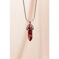 Rodokrozit Doğal Taşı Zincirli El Yapımı Tasarımlı Kolye Uç: 3,5 cm Zincir: 20 cm Kutulu