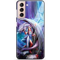 Samsung Galaxy S21 Plus Kılıf Dragons (31) TPU Kılıf Ejderha ve Sahibe