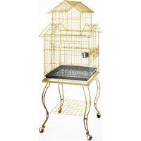 EuroGold Sehpalı Papağan Kafesi Gold (51 x 51 x 139)