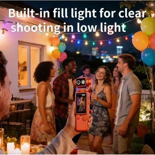 Q8 4k Ultra Hd Taşınabilir Vlog Spor Ve Aksiyon Kamerası 2.0’’ Döndürülebilir Ips Ekran Turuncu