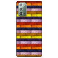 Samsung Galaxy Note 20 Kılıf Patchwork (30) Silicone Case Şeker Pembe Sarı