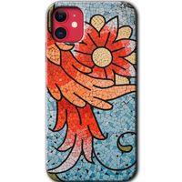 Potkal Hediye Fabrikası iPhone 11 HD Baskılı Kılıf + 9D Tam Ekran Koruyucu - Mozaik Çiçek